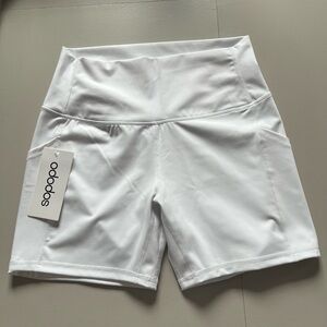 Women's White Bike/workout Shorts